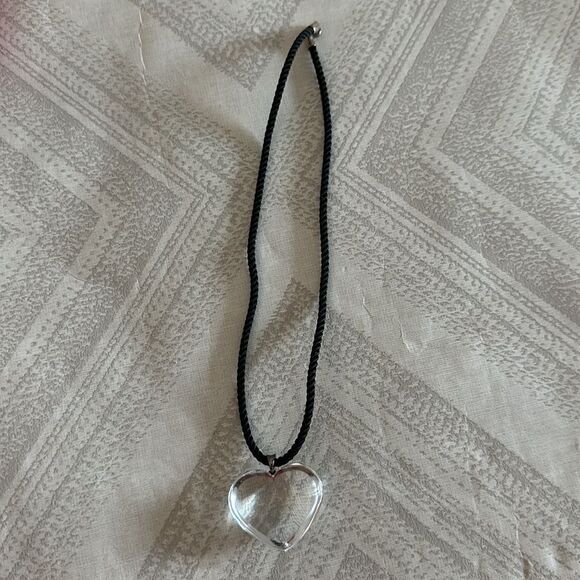 Baccarat Clear Crystal Heart Pendant Necklace - Picture 2 of 6